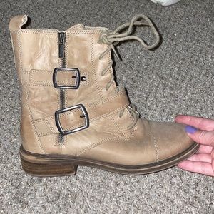 Lucky Brand tan combat boots